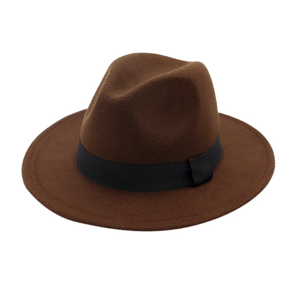 BAYAIXZ Fedoras Men & Women Vintage Wide Hat With Belt Buckle Adjustable Outbacks Hats Mens Fedora Hats Cowboy Hats (Coffee,One Size)