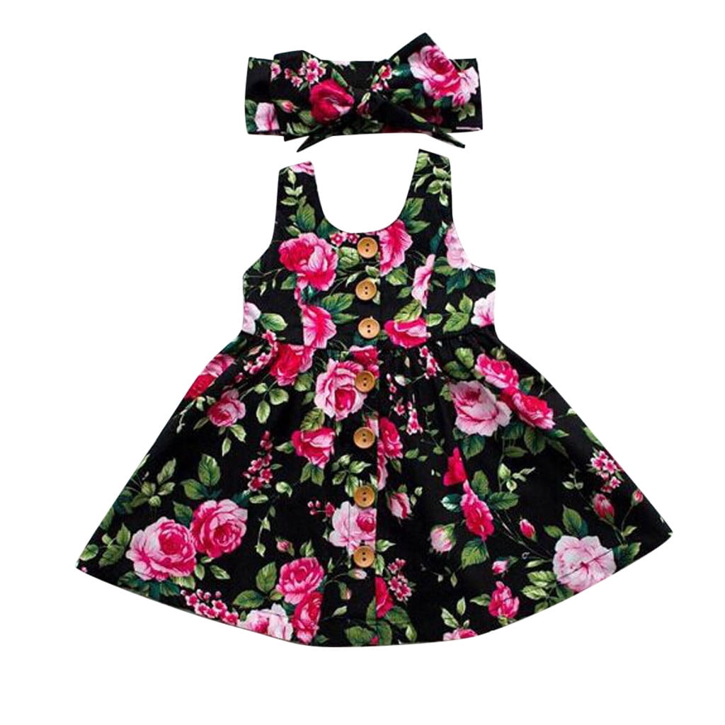 BAYAIXZ Girls Summer Dresses Toddler Kids Baby Girl Princess Dress