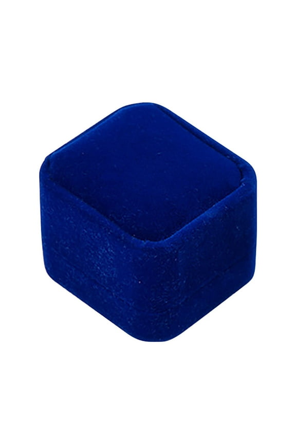 Gorgeous Velvet Ring Box Premium Velvet Ring Gifts Box for Wedding Proposal Jewelry Storage Box (Blue,One Size)