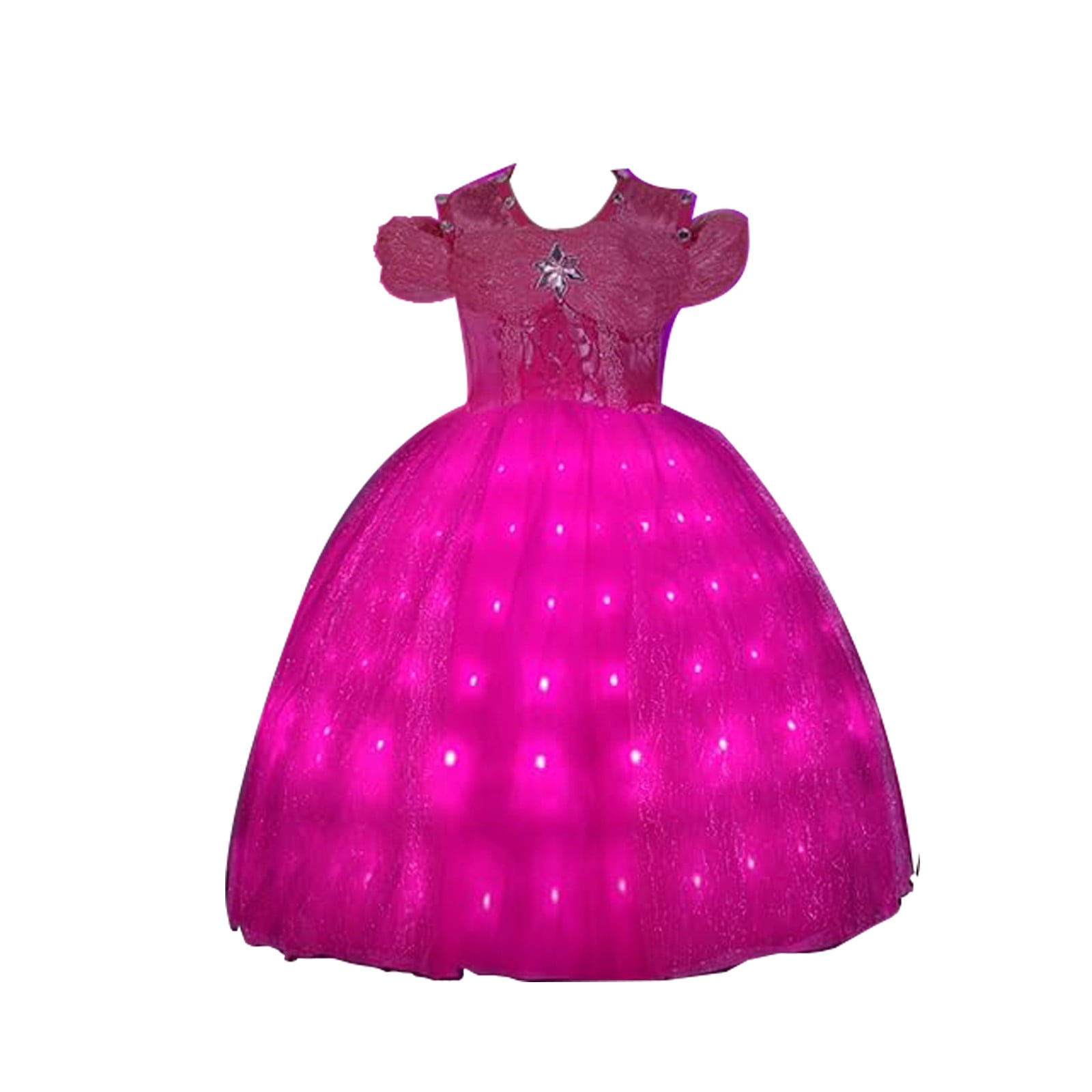 BAYAIXZ Light Up Princess Dresses for Girls Halloween Party Dress