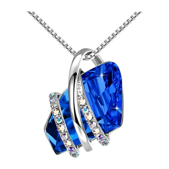 BAYAIXZ Necklaces for Women Women Zircon Retro Necklace Valentine's Day Wedding Party Bridal Jewelry Necklace Necklaces (Blue,One Size)