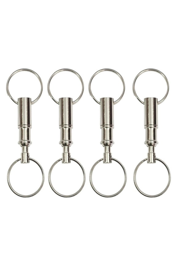 Outdoor Quick Removal Key Ring Separation Breakable Double Ring Key Ring Outdoor Child Mother Key Ring (Silver,One Size)