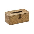 thumbnail image 1 of BAYAIXZ Rectangular Woven Tissue Box Cover Decorative Seagrass Wicker Tissue Box Holder Rustic Tissue Holder (orange,One Size), 1 of 4