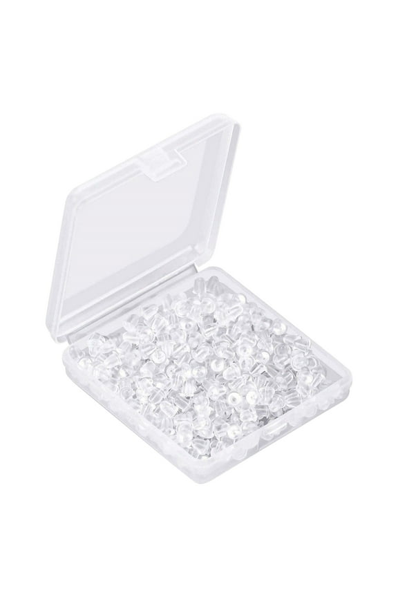 Replacement Diy Soft Clear Silicone Earring Backs Clutch Stopper Transparent (Clear,One Size)