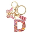 thumbnail image 1 of BAYAIXZ Resin English Letter Glue Jewelry Popular Butterfly Pendant Love Sequin Keychain (D,A), 1 of 5