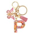 thumbnail image 1 of BAYAIXZ Resin English Letter Glue Jewelry Popular Butterfly Pendant Love Sequin Keychain (P,A), 1 of 5