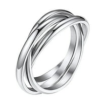 BAYAIXZ Rings for Women Rings for Women Stacking Rings Halloween Costumes for Women Gold Rings Couple Rings Wedding Band Wedding Band Women Wedding Rings for Women (Silver,12)