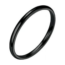 BAYAIXZ Ring Women Women Fashion Solid 925 Sterling Silver White Geometry Ring Jewelry Ring Women's Rings Wedding Ring Ring Womens (Black,6)