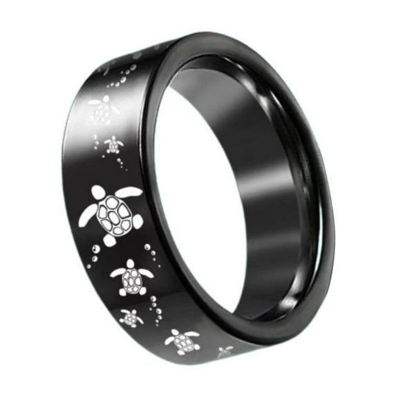 BAYAIXZ Rings Women Double Layer Star Pearl Ring for Women Summer Fashion Personalized Ring Opening Adjustable Index Finger Ring Wedding Bands for Couples Womens Rings (Black,7)
