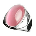 thumbnail image 1 of BAYAIXZ Rings for Women Stainless Steel Artificial Cat Eye Stone Ring Titanium Steel Ring Womens Ring Women's Wedding Band Wedding Band for Women (Light Pink,10), 1 of 3