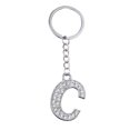 thumbnail image 1 of BAYAIXZ Creative English Alphabet Keychain Decorative Pendant Alloy Diamond Keychain (C,One Size), 1 of 1