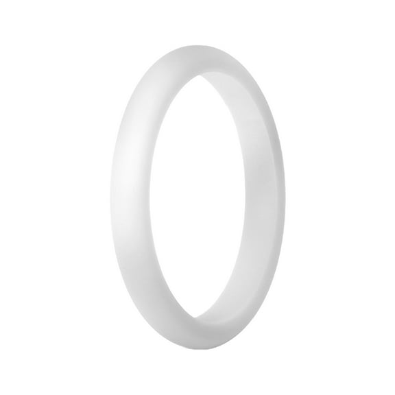 BAYAIXZ Rings Women Wedding Bands 2.7Mm Silicone Ring for Men and Women Silicone Ring Ring Couples Ring Womens Wedding Rings Wedding Ring Engagement Rings for Women (White,6)