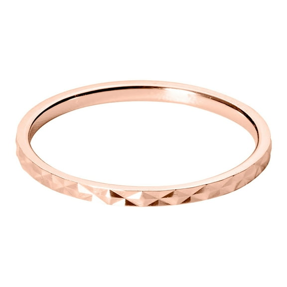 BAYAIXZ Rings for Women Ring High Polish Plain Dome Tarnish Comfort Fit Wedding Band Gifts for 2Mm 3Mm Ring Size 4 10 Wedding Band (Rose Gold,5)