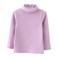 thumbnail image 1 of BAYAIXZ Toddler Girl Pullover Shirt Baby Girls Turtleneck Tops Solid Color Tee Shirt Kids Casual Long Sleeve Slim T Shirt Fall Tops (Purple,2-3 Years), 1 of 4