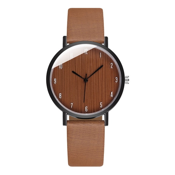 BAYAIXZ Watches for Men Women's Casual Quartz Leather Band Newv Strap Watch Analog Wrist Watch Mens Watches (Brown,One Size)