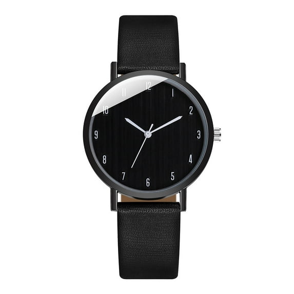 BAYAIXZ Watches for Women Women's Casual Quartz Leather Band Newv Strap Watch Analog Wrist Watch Mens Watches (Black,One Size)