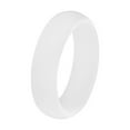 thumbnail image 1 of BAYAIXZ Wedding Bands for Women 5.7Mm Silicone Ring Women's Jewelry Couple Ring Matchmaking Accessories Sports Glitter Ring Ring Rings for Her Wedding Ring Ring Womens (White,10), 1 of 4