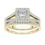 BAYAIXZ Wedding Bands for Women Couple Rings Gold-Plated Inlaid Zircon Ring Classic Jewelry Womens Wedding Rings Womens Rings Engagement Rings for Women (Gold,7)