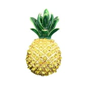 BAYAIXZ Brooch Enamel Jewelry Crystal Rhinestone Fruit Pineapple Brooch for Women Men Gift for Her or Him (Yellow,One Size)