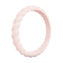 BAYAIXZ Wedding Bands for Women Silicone Ring Wedding Ring Silicone Ring for Female Couples Rings for Her Engagement Ring Women Ring Womens (Pink,9)