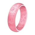 thumbnail image 1 of BAYAIXZ Wedding Rings for Woman 5.7Mm Silicone Ring Women's Jewelry Couple Ring Matchmaking Accessories Sports Glitter Ring Ring Ring Women Wedding Bands Engagement Ring Women (Pink,7), 1 of 5