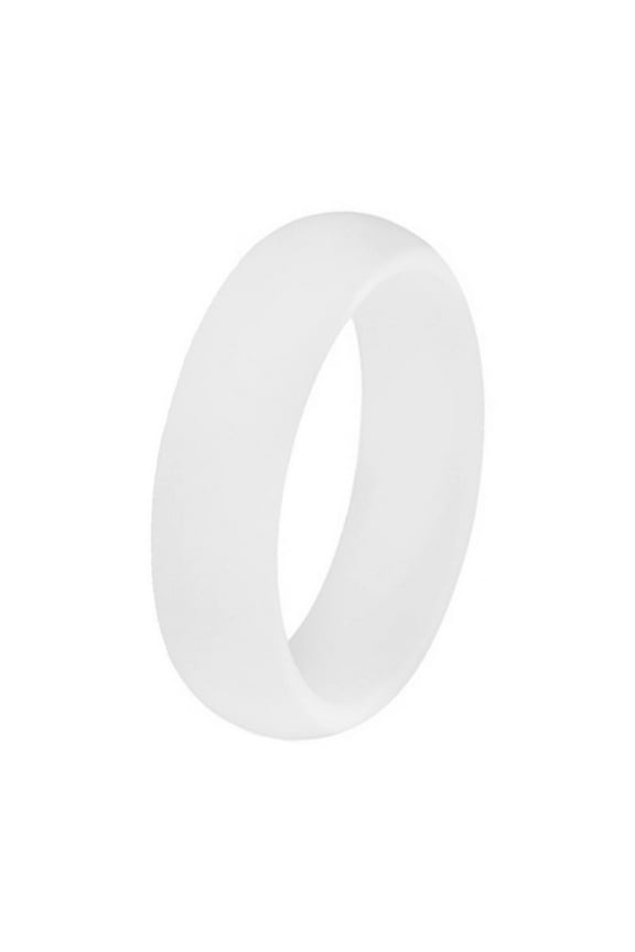 Wedding Rings for Woman 5.7Mm Silicone Ring Women's Jewelry Couple Ring Matchmaking Accessories Sports Glitter Ring Ring Wedding Band Womens Rings Wedding Rings for Women (White,4)