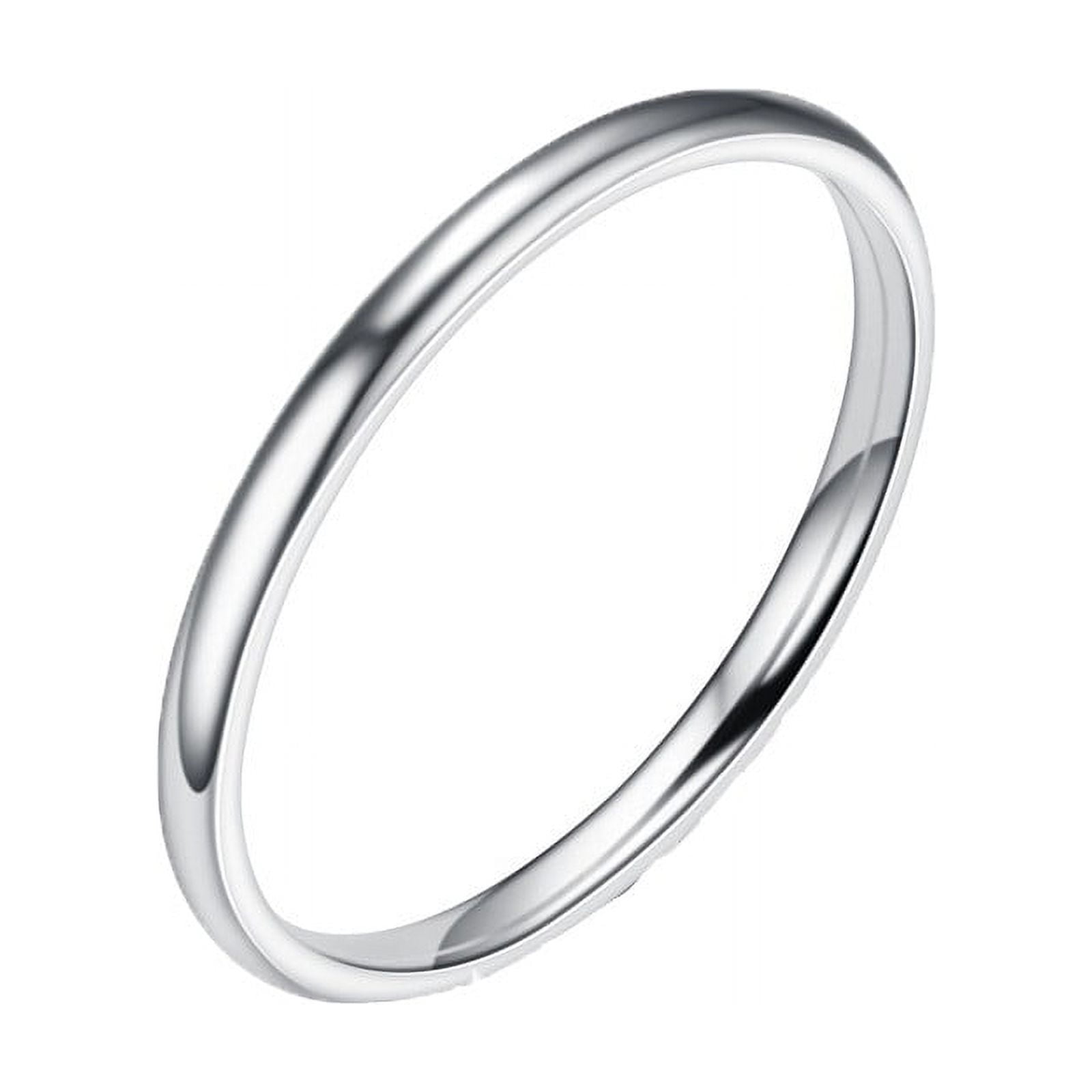 Solid 925 Sterling Silver Ring - Simple Silver Band, Fashion Jewelry
