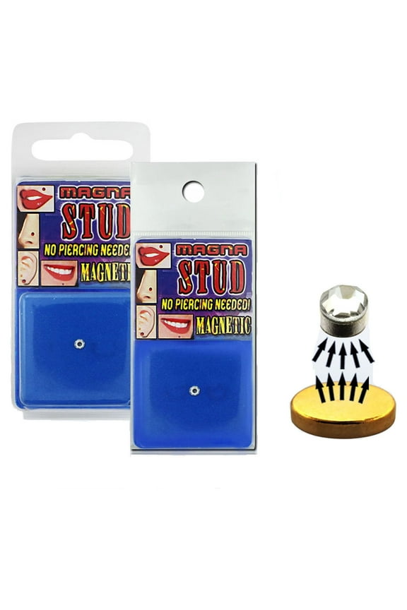 Surgical Steel Magnetic Magnet Fake Nose Body Piercing Clear 3mm CZ Crystal Stud Ring