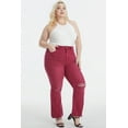 thumbnail image 1 of BAYEAS Full Size High Waist Distressed Raw Hem Flare Jeans, 1 of 11