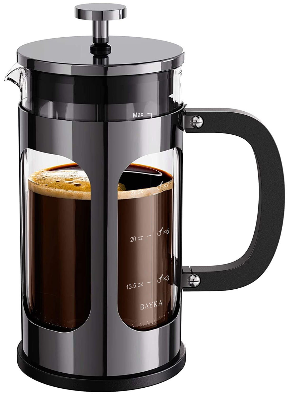 Pressca Caffe Latte Combo Portable French Press Coffee Maker and Milk  Forther BPA FREE - Ships from the US (Purple)