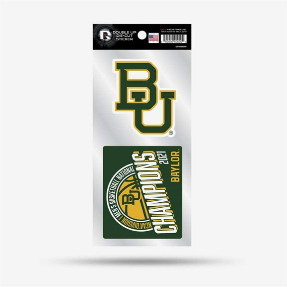 BAYLOR 2021 BBALL CHAMP DOUBLE UP DECAL