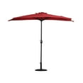 thumbnail image 1 of BAYSHORE 9 Ft Half Umbrella with Resin Concrete Base Included for Oudoor Patio, Red, 1 of 8