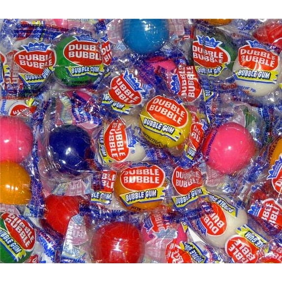 BAYSIDE CANDY GUMBALLS ASSORTED FLAVORS WRAPPED BUBBLE GUM 25mm or 1 inch, 1LB