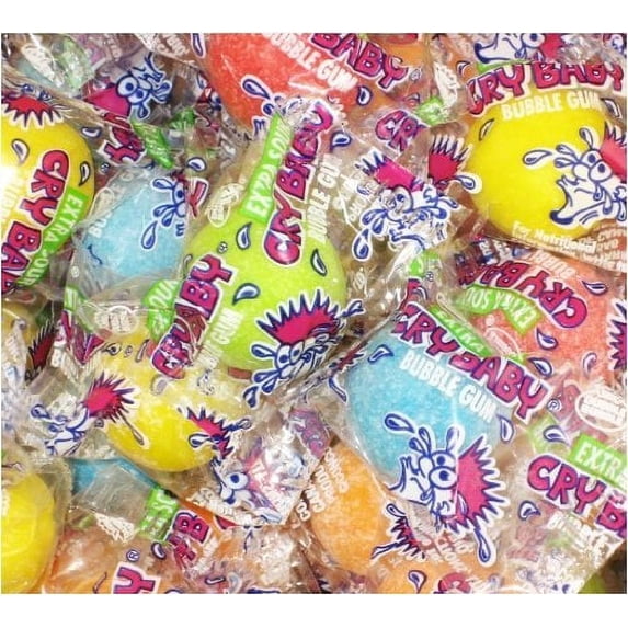 BAYSIDE CANDY GUMBALLS CRY BABY WRAPPED, 25mm or 1 inch, 5LBS
