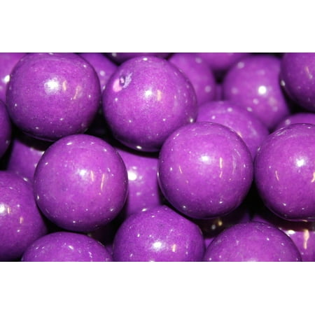 BAYSIDE CANDY GUMBALLS GRAPE BUBBLE GUM 25mm or 1 inch , 5LBS