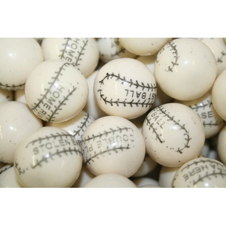 BAYSIDE CANDY GUMBALLS HOME RUN BASEBALL BUBBLE GUM 25mm or 1 inch , 5LBS