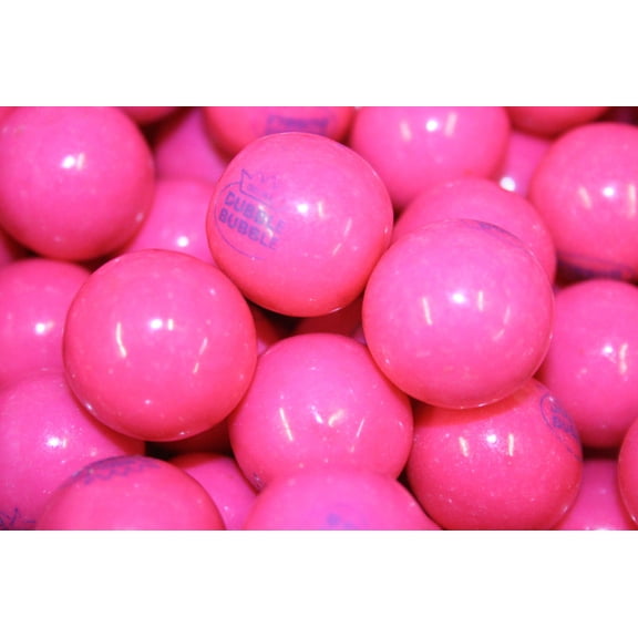 BAYSIDE CANDY GUMBALLS ORIGINAL PINK DUBBLE BUBBLE FLAVOR GUM 25mm or 1 inch , 5LBS
