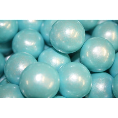 BAYSIDE CANDY GUMBALLS SHIMMER POWDER BLUE 25mm or 1 inch (285 count), 5LBS