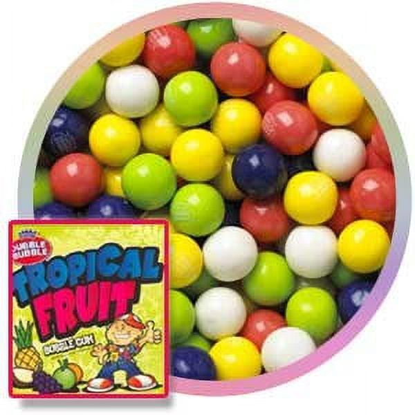 BAYSIDE CANDY GUMBALLS TROPICAL FRUIT BUBBLE GUM 25mm or 1 inch, 1LB