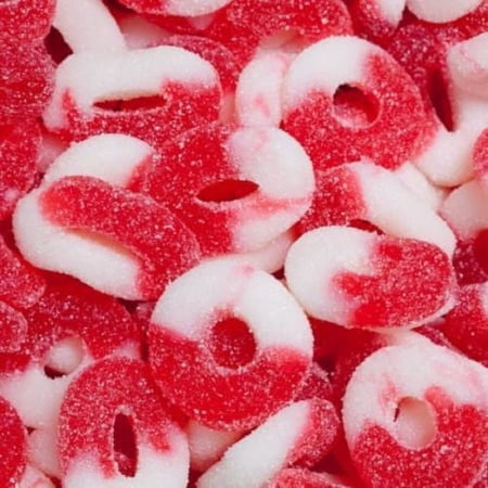 BAYSIDE CANDY GUMMY CHERRY RINGS, 2LBS