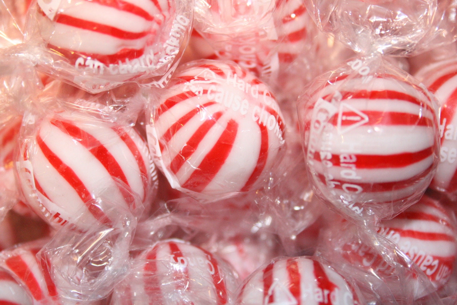 BAYSIDE CANDY PEPPERMINT JUMBO MINT BALLS HARD CANDY, 5LBS