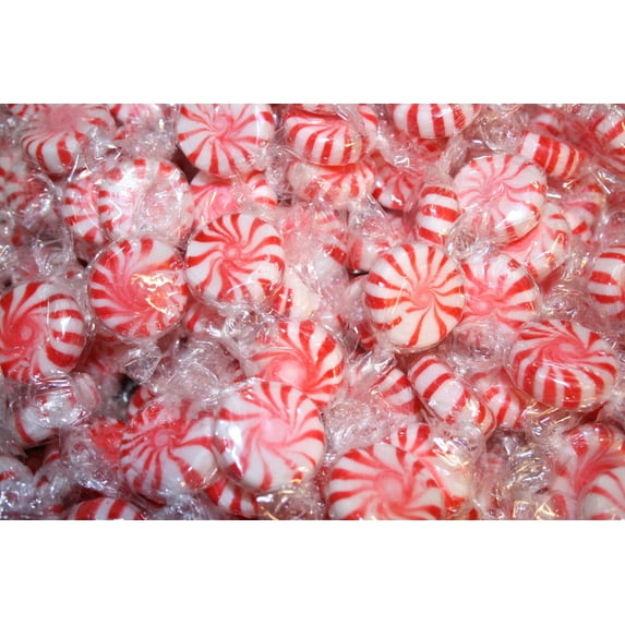 BAYSIDE CANDY PEPPERMINT STARLIGHT MINT HARD CANDY, 2LBS