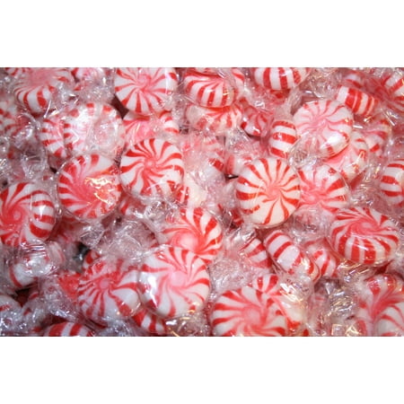 BAYSIDE CANDY PEPPERMINT STARLIGHT MINT HARD CANDY, 5LBS