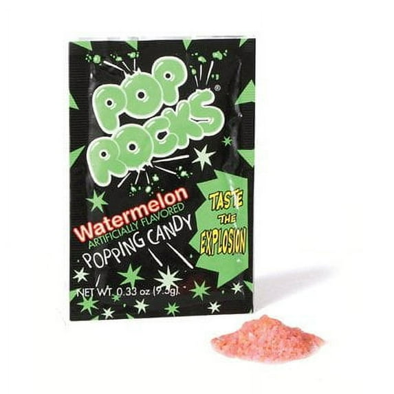 BAYSIDE CANDY POP ROCKS WATERMELON, PACK OF 12 POP ROCKS
