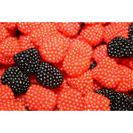 BAYSIDE CANDY RASPBERRIES GUMMY CANDY, 2LBS
