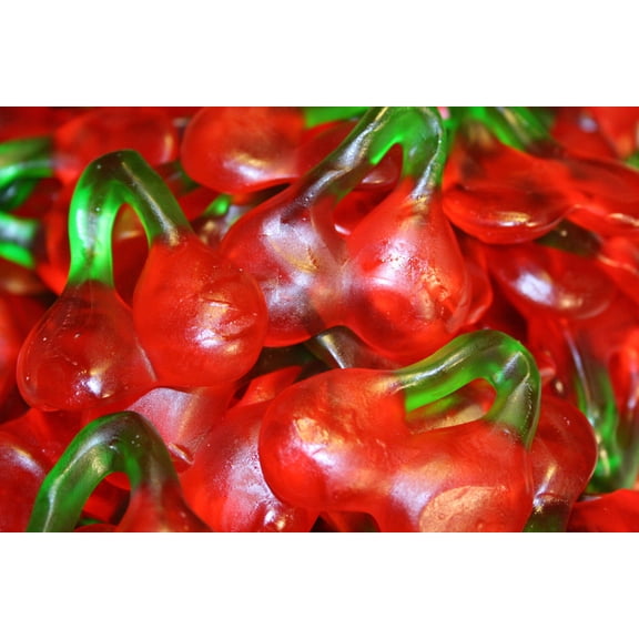 BAYSIDE CANDY TWIN CHERRIES GUMMY CANDY, 1LB