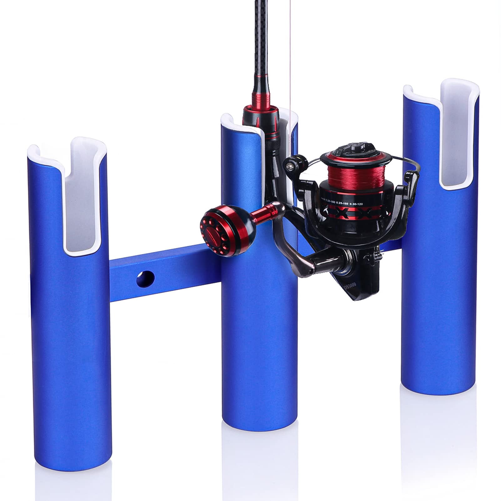 BAYSUN Aluminium Fishing Rod Holder,3 Link WallMounted Fishing Pole Holder for Marine Boat