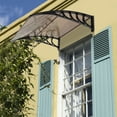 thumbnail image 1 of BAYUELSWU 40"x 38"Awning for Door Entrance, Door Awnings Exterior Window Awning with Aluminum Bracket, Window Door Awning Canopy ( Brown Board + Black Bracket), 1 of 7
