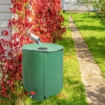 BAYUELSWU 50 Gallon Rain Water Collection Barrel, Portable Water Storage Tank Collapsible Rain Barrel with Scale, Rainwater Collection System Kit