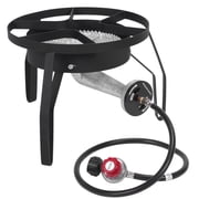 BAYUELSWU Outdoor 1 Burner Propane Stove, Round Burner Propane Camping Stove Portable for Outdoor Cooking
